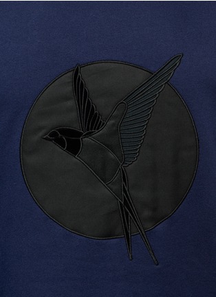 Detail View - Click To Enlarge - STELLA MCCARTNEY - Swallow appliqué cotton sweatshirt
