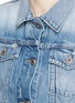Detail View - Click To Enlarge - SIMON MILLER - 'Keyes' cropped distressed denim jacket
