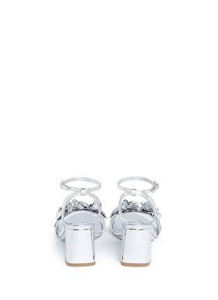 Back View - Click To Enlarge - SOPHIA WEBSTER - 'Lilico' floral appliqué mirror leather sandals