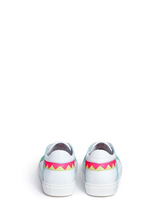 Back View - Click To Enlarge - SOPHIA WEBSTER - 'Riko' stitched trim leather sneakers