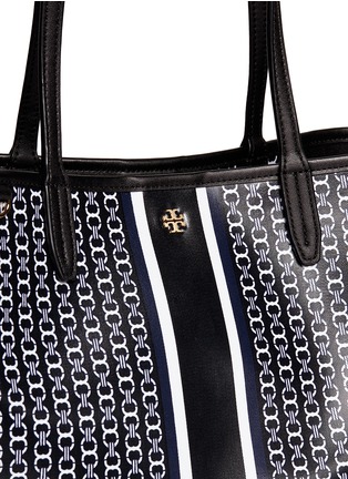 Detail View - Click To Enlarge - TORY BURCH - 'Gemini Link' coated canvas tote