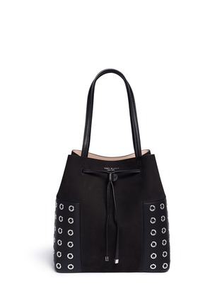 Main View - Click To Enlarge - TORY BURCH - 'Block-T Grommet' drawstring tote