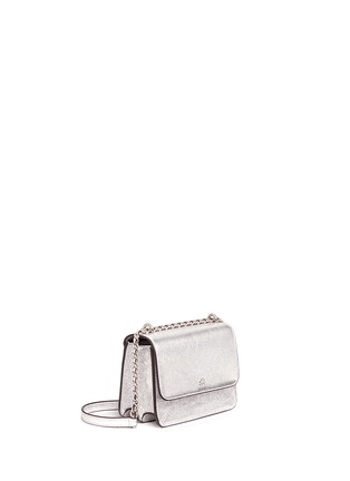 Detail View - Click To Enlarge - TORY BURCH - Mini crinkled metallic leather crossbody bag