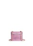 Detail View - Click To Enlarge - TORY BURCH - Mini crinkled metallic leather crossbody bag