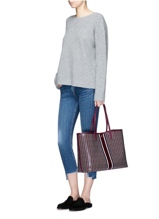 Figure View - Click To Enlarge - TORY BURCH - 'Gemini Link' coated canvas tote