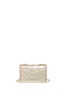 Detail View - Click To Enlarge - TORY BURCH - 'Fleming' small convertible metallic leather shoulder bag