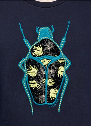 Detail View - Click To Enlarge - SCOTCH & SODA - Beetle appliqué cotton sweatshirt