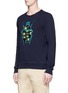 Front View - Click To Enlarge - SCOTCH & SODA - Beetle appliqué cotton sweatshirt