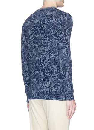 Back View - Click To Enlarge - SCOTCH & SODA - Leaf print cotton sweater