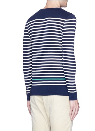 Back View - Click To Enlarge - SCOTCH & SODA - Contrast stripe cotton sweater
