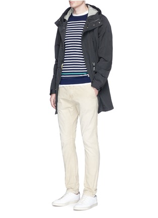 Figure View - Click To Enlarge - SCOTCH & SODA - Contrast stripe cotton sweater