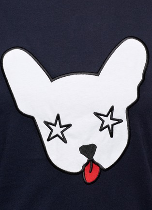 Detail View - Click To Enlarge - ÊTRE CÉCILE - 'Starry Dog' embroidered jersey T-shirt