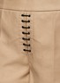 Detail View - Click To Enlarge - ALEXANDER WANG - Lace-up front cotton twill shorts