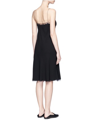 Back View - Click To Enlarge - THE ROW - 'Santi' lace trim silk slip dress