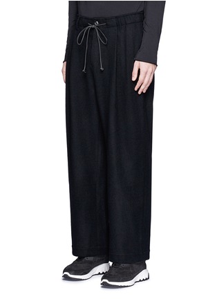 Front View - Click To Enlarge - ATTACHMENT - Wide leg wool cashmere blend pants