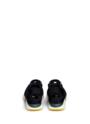 Back View - Click To Enlarge - MARNI - Strap mesh techno fabric sneakers