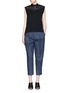 Figure View - Click To Enlarge - 3.1 PHILLIP LIM - Guipure lace panel French terry sleeveless sweatshirt