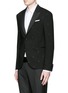 Front View - Click To Enlarge - NEIL BARRETT - Rubberised star print tuxedo blazer
