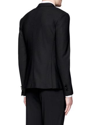 Back View - Click To Enlarge - NEIL BARRETT - Satin peak lapel skinny fit tuxedo blazer