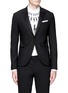 Main View - Click To Enlarge - NEIL BARRETT - Satin peak lapel skinny fit tuxedo blazer