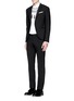 Figure View - Click To Enlarge - NEIL BARRETT - Satin peak lapel skinny fit tuxedo blazer