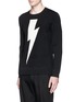 Front View - Click To Enlarge - NEIL BARRETT - Thunderbolt intarsia sweater