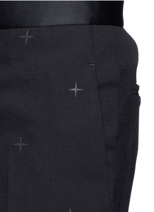 Detail View - Click To Enlarge - NEIL BARRETT - Rubberised star print wool hopsack pants