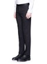 Front View - Click To Enlarge - NEIL BARRETT - Rubberised star print wool hopsack pants