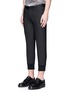 Front View - Click To Enlarge - NEIL BARRETT - Satin tuxedo stripe skinny fit pants