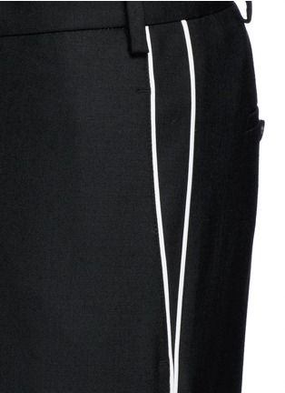 Detail View - Click To Enlarge - NEIL BARRETT - Zip cuff virgin wool blend pants