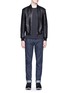 Figure View - Click To Enlarge - NEIL BARRETT - Contrast cuff double face wool sweater