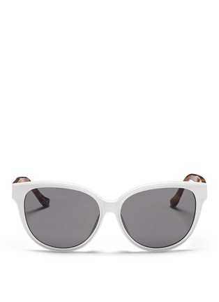 Main View - Click To Enlarge - THE ROW - x Linda Farrow leather temple cat eye sunglasses
