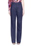 Detail View - Click To Enlarge - EMILIO PUCCI - Pleat front chambray wide leg pants
