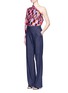 Figure View - Click To Enlarge - EMILIO PUCCI - Pleat front chambray wide leg pants