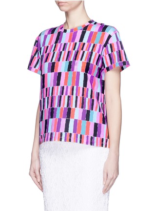 Front View - Click To Enlarge - EMILIO PUCCI - Check print T-shirt