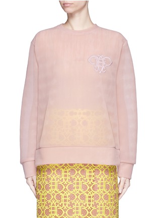 EMILIO PUCCI - Logo embroidery double tulle sweatshirt - on SALE | Pink ...