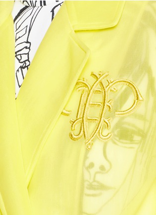 Detail View - Click To Enlarge - EMILIO PUCCI - Logo embroidery double tulle overcoat