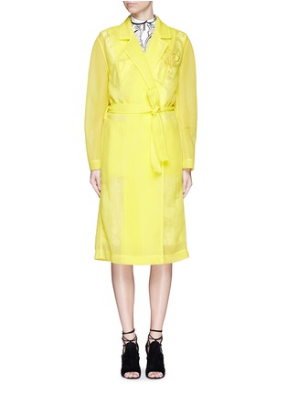 Main View - Click To Enlarge - EMILIO PUCCI - Logo embroidery double tulle overcoat