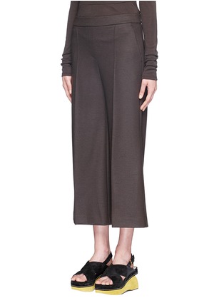 Front View - Click To Enlarge - THEORY - 'Raoka' virgin wool blend stretch flannel culottes