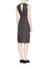 Back View - Click To Enlarge - THEORY - 'Gevel' cutout back stretch virgin wool blend dress
