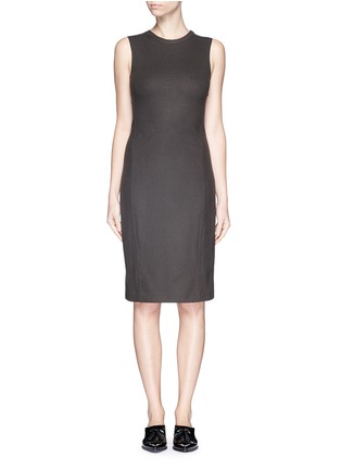 Main View - Click To Enlarge - THEORY - 'Gevel' cutout back stretch virgin wool blend dress