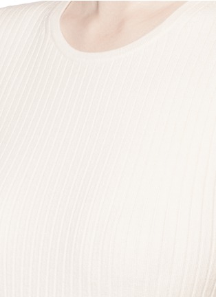Detail View - Click To Enlarge - THEORY - 'Jevette T' wool blend rib knit dress