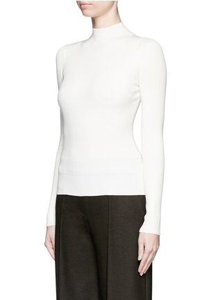 Front View - Click To Enlarge - THEORY - 'Emid K' funnel neck rib knit top