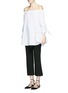 Figure View - Click To Enlarge - TIBI - 'Alain' cropped wide leg pants