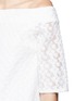 Detail View - Click To Enlarge - TIBI - Floral eyelet mesh off-shoulder dress