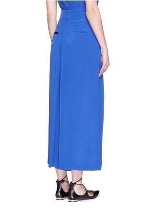 Back View - Click To Enlarge - TIBI - Inverted pleat cropped silk culottes