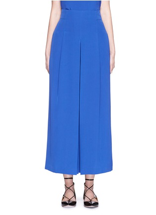 Main View - Click To Enlarge - TIBI - Inverted pleat cropped silk culottes