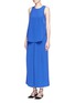 Figure View - Click To Enlarge - TIBI - Inverted pleat cropped silk culottes