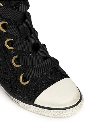 Detail View - Click To Enlarge - ASH - 'Glen' lace wedge sneakers
