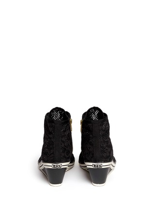 Back View - Click To Enlarge - ASH - 'Glen' lace wedge sneakers